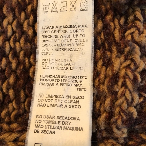 Zara Wool Blend knit Button Down Long Sleeved Cardigan Size - Picture 6 of 8